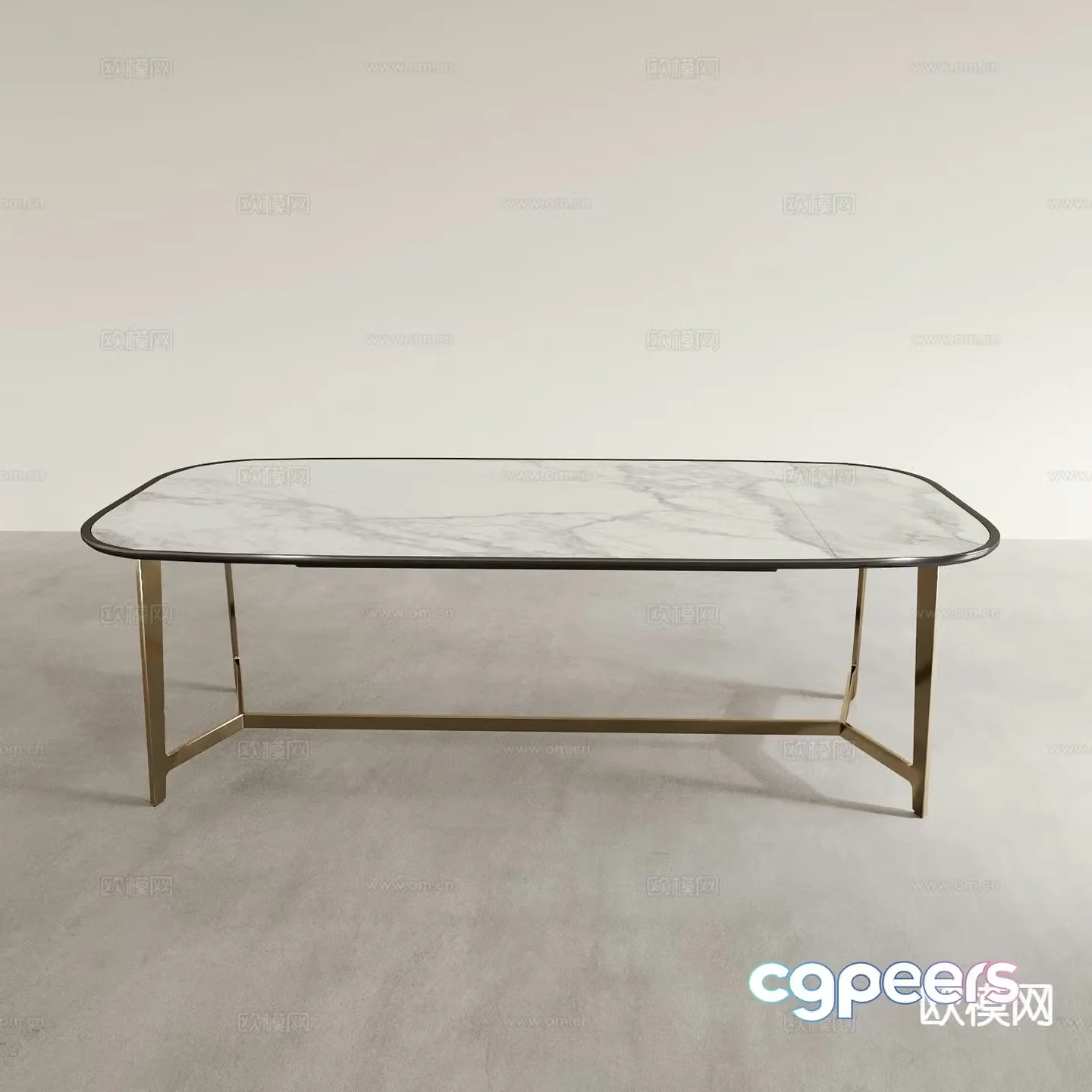 Marble dining table 3d model