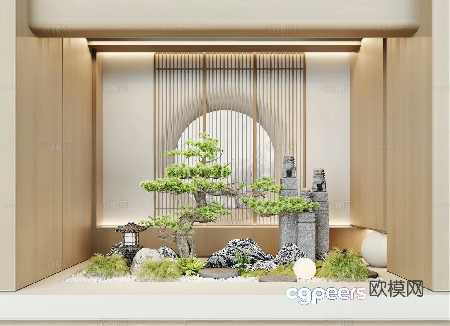 New Chinese interior 3D model