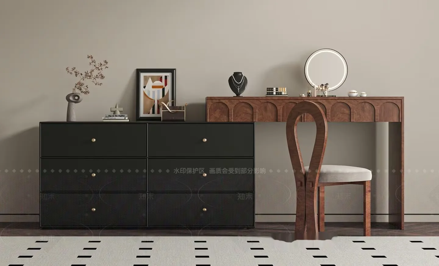 Modern Home Decor 3D Model – 4157 – VRAY Render