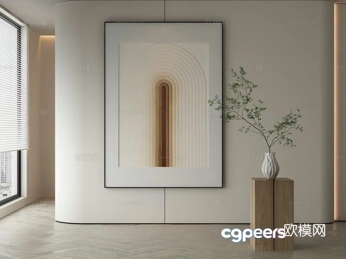 Modern Wasabi Hanging Painting Oil Painting 3D Model