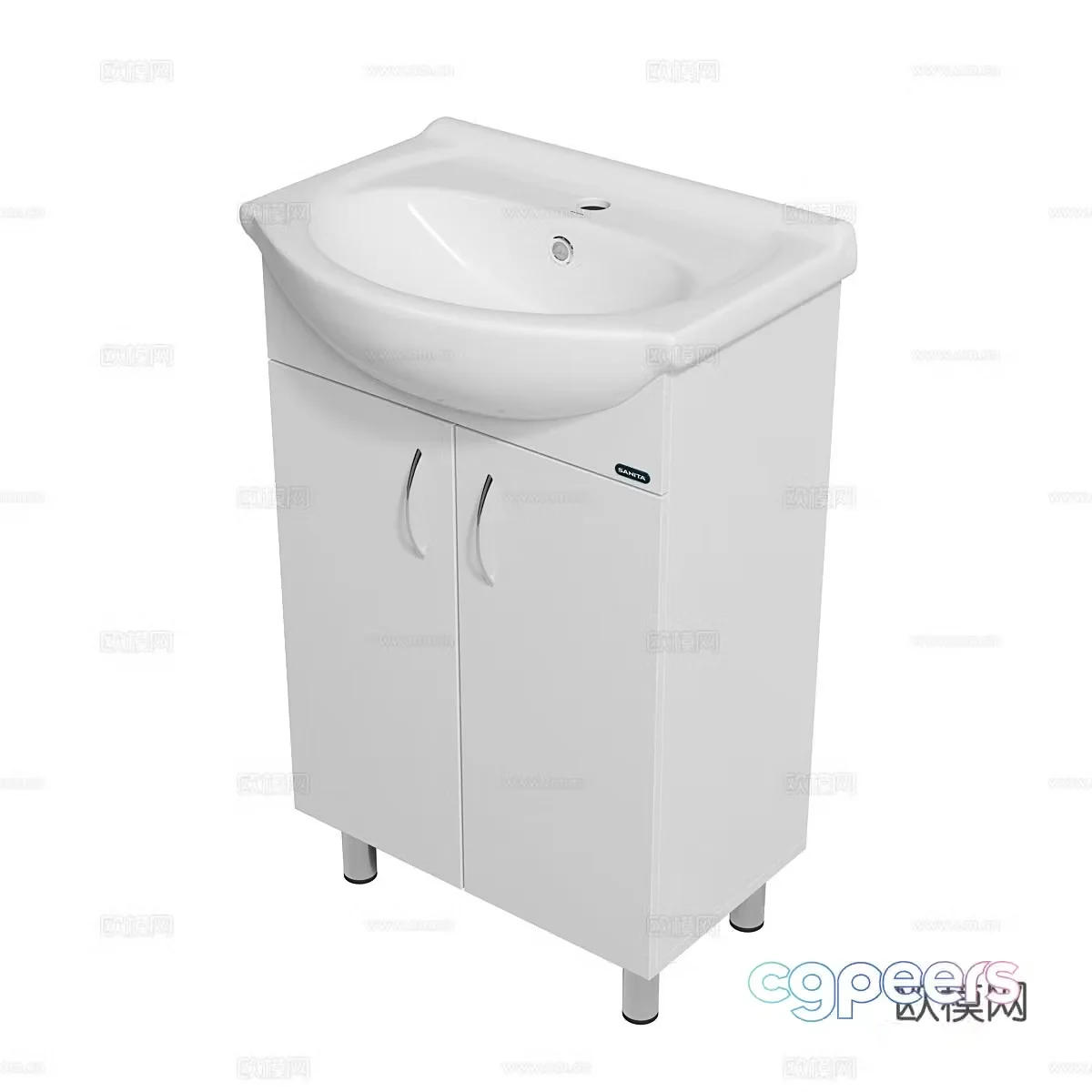 Modern simple washbasin washbasin simple washbasin bathroom washbasin 3D model