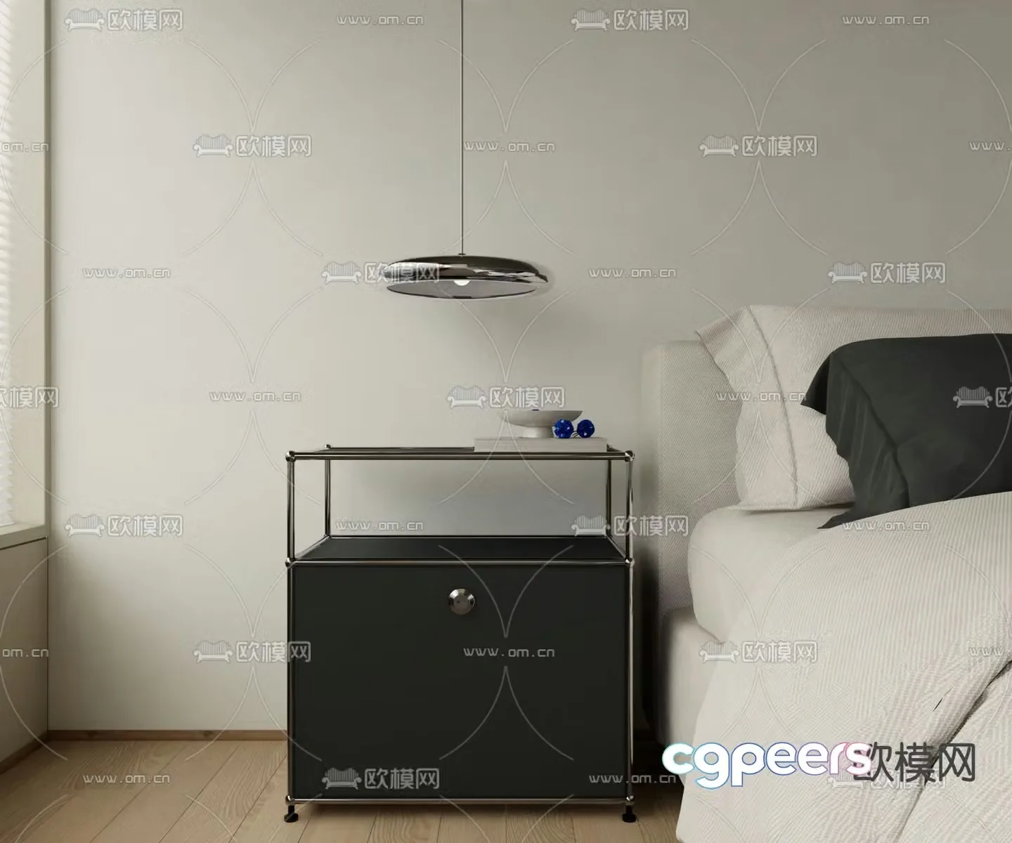 Modern bedside table 3d model