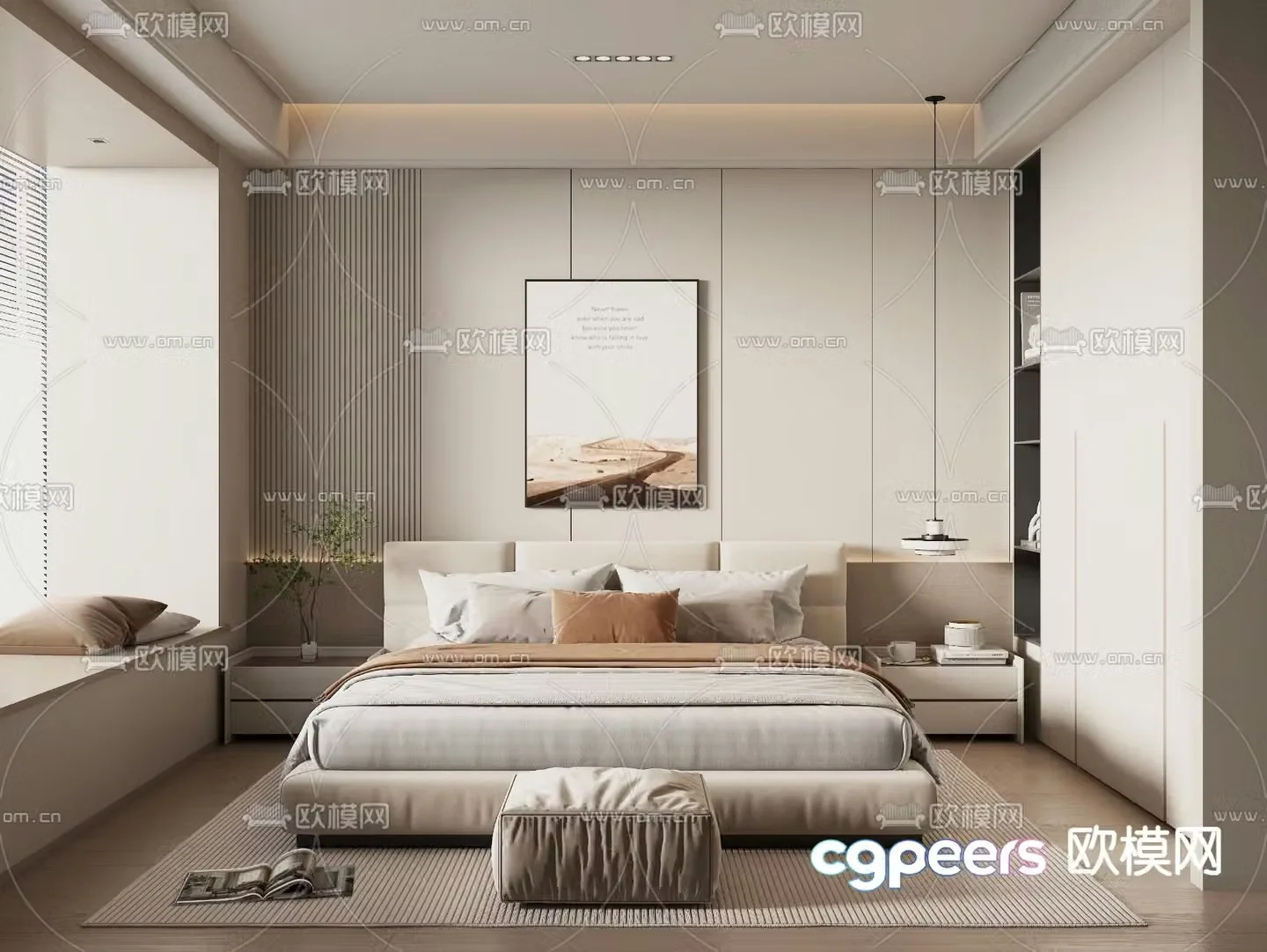 Modern bedroom Master bedroom Master room 3d model