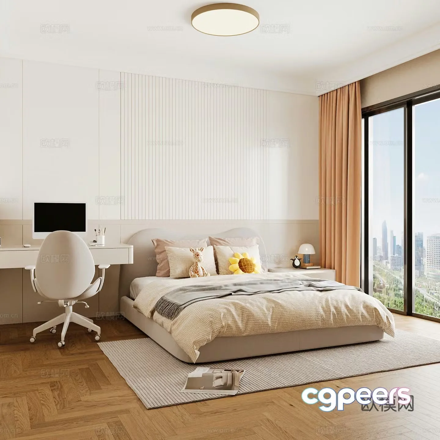 Modern children’s room boy’s room girl’s room 3d model