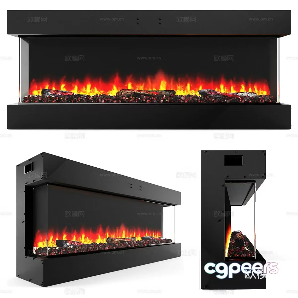 Simple fireplace decorative fireplace 3d model