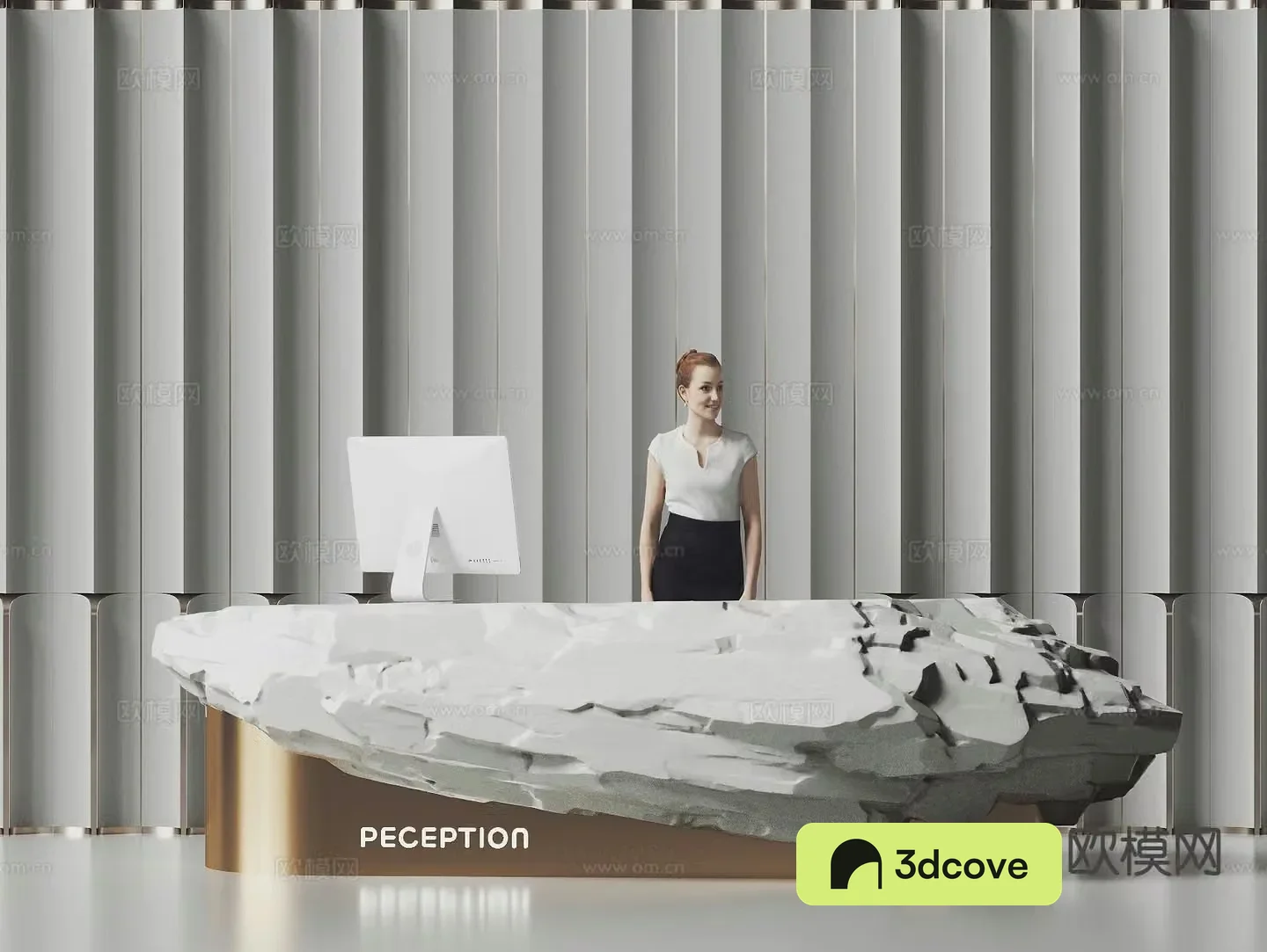 Modern company front desk bar service desk reception desk