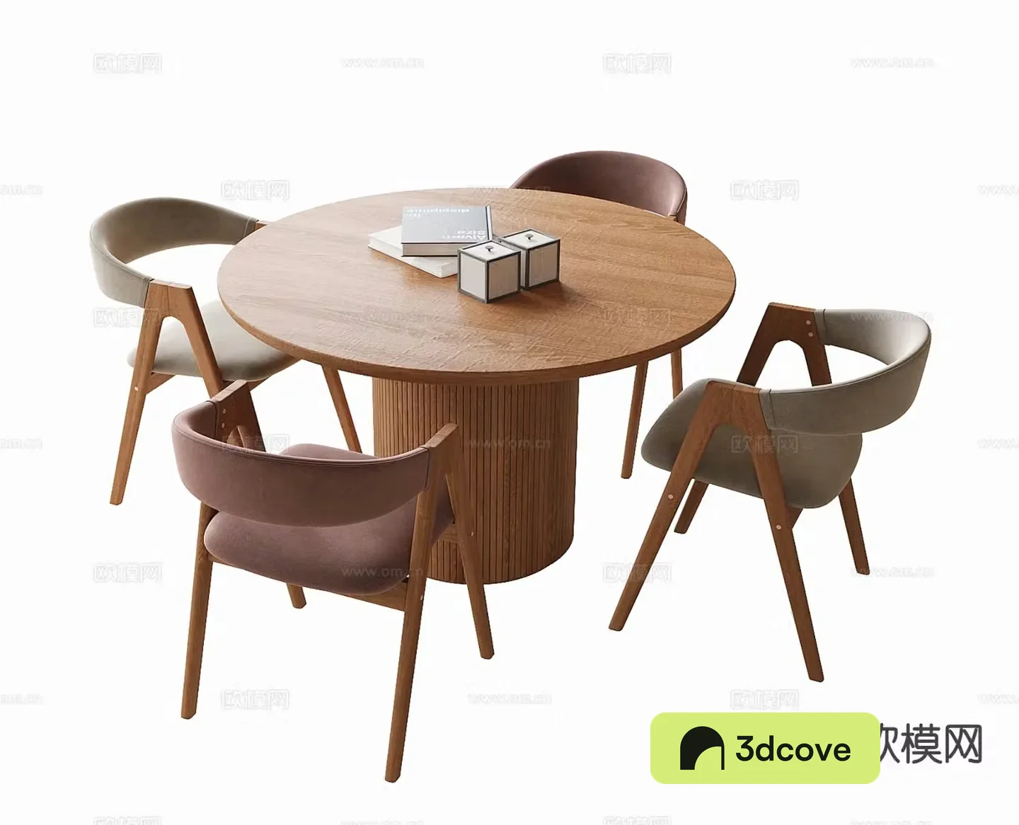 Wabi-sabi dining table and chairs