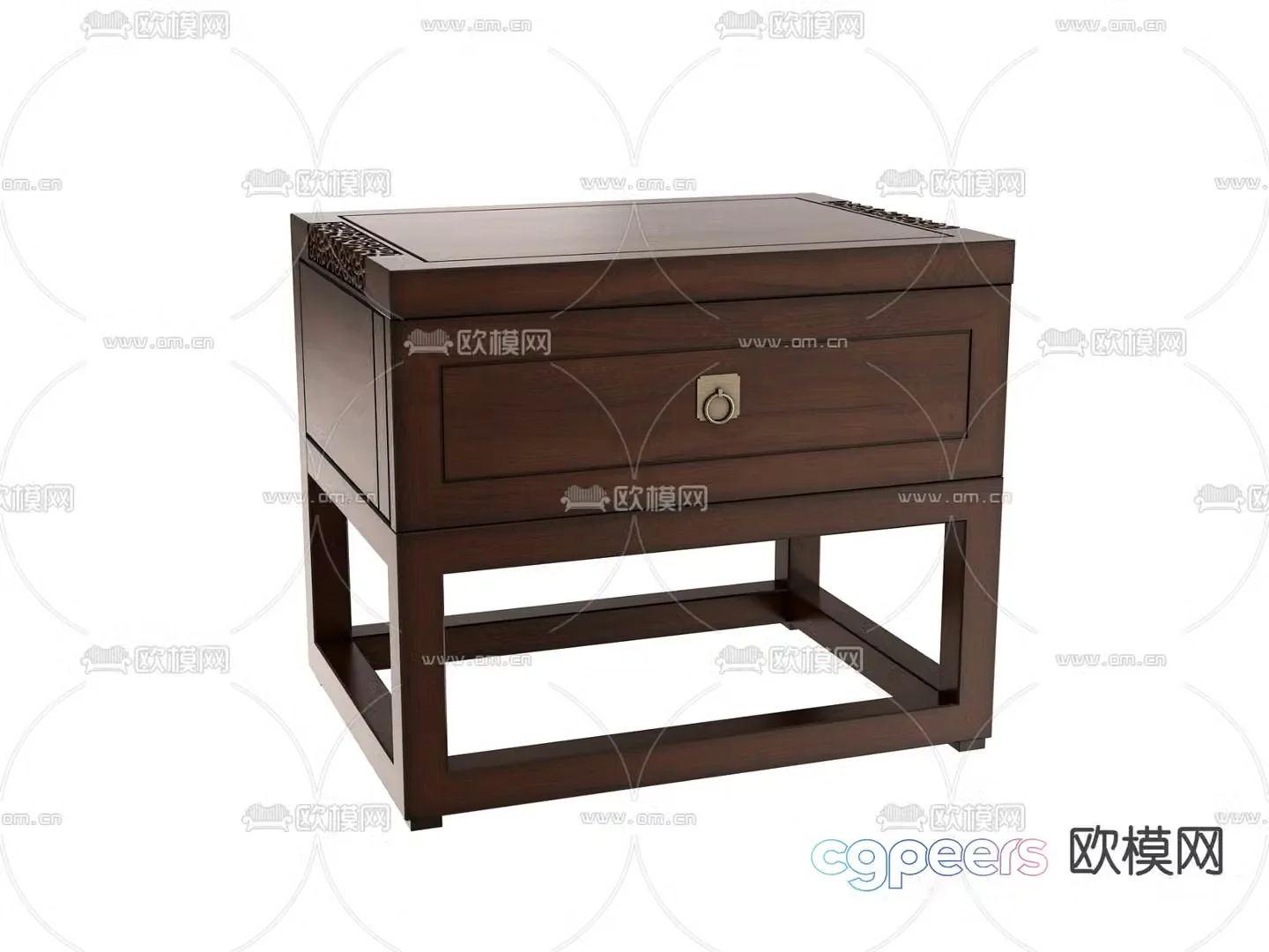 New Chinese style bedside table 3d model