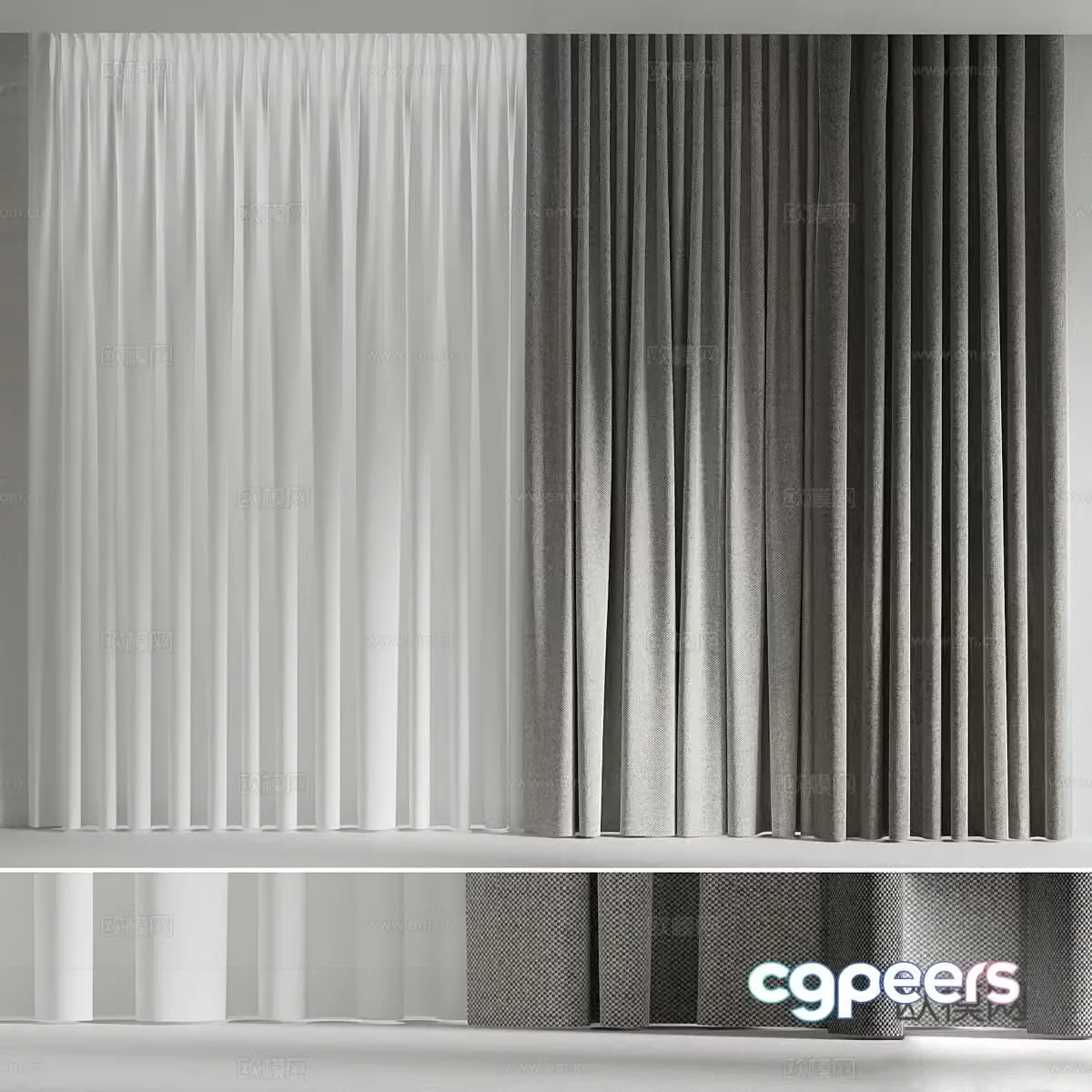 curtain 3d model