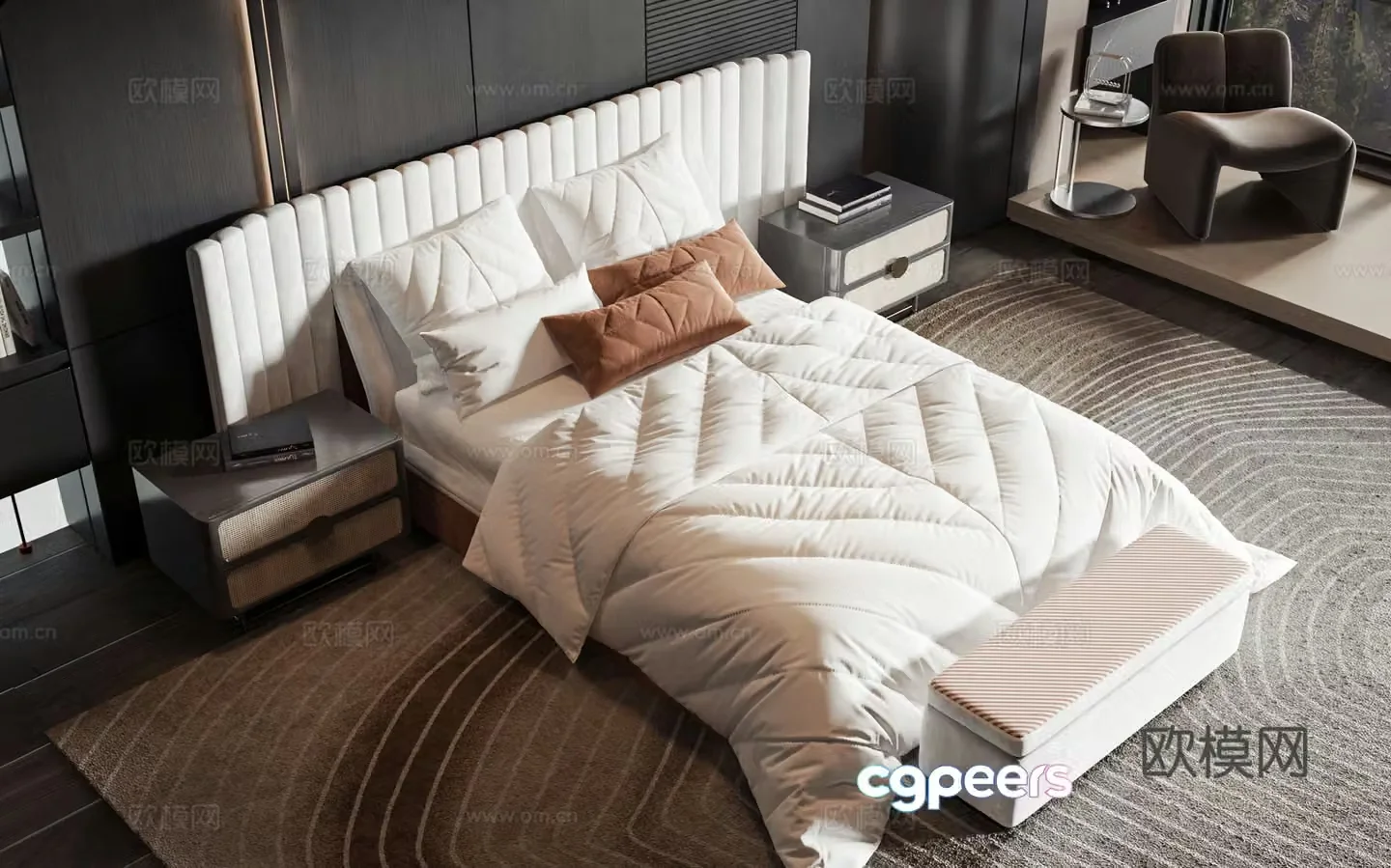 Modern style product bed 3d model