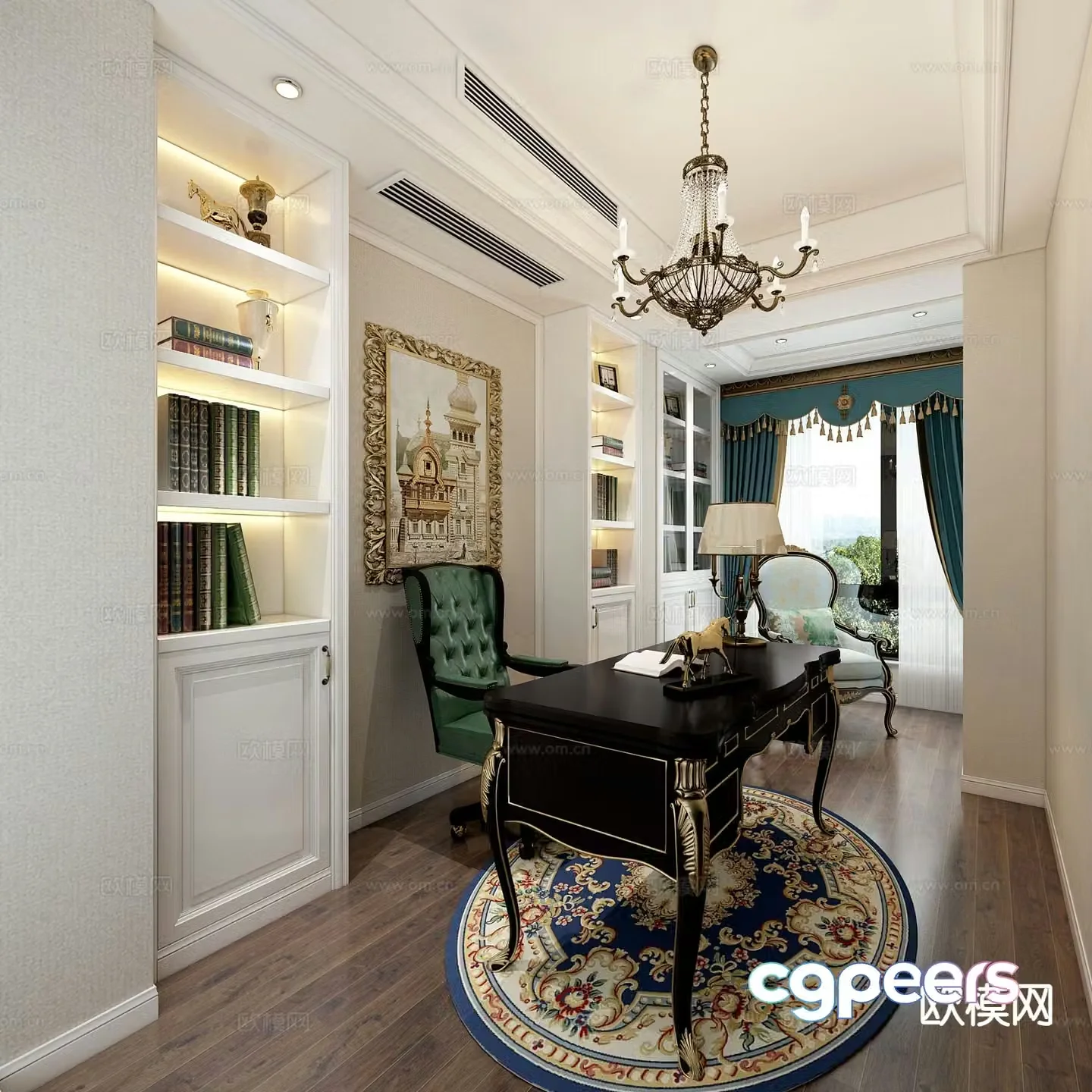 European style study 3D model