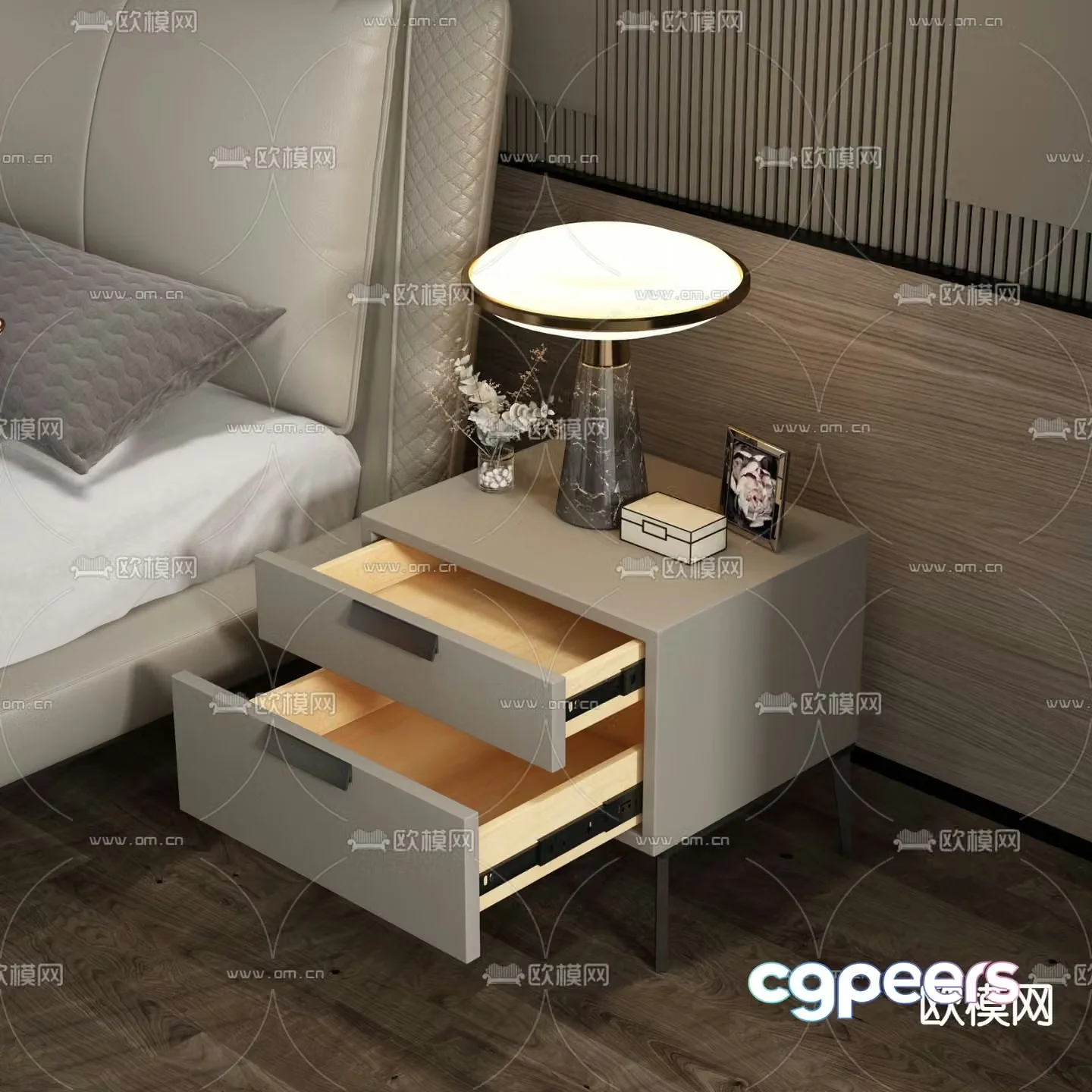 Modern bedside table 3d model