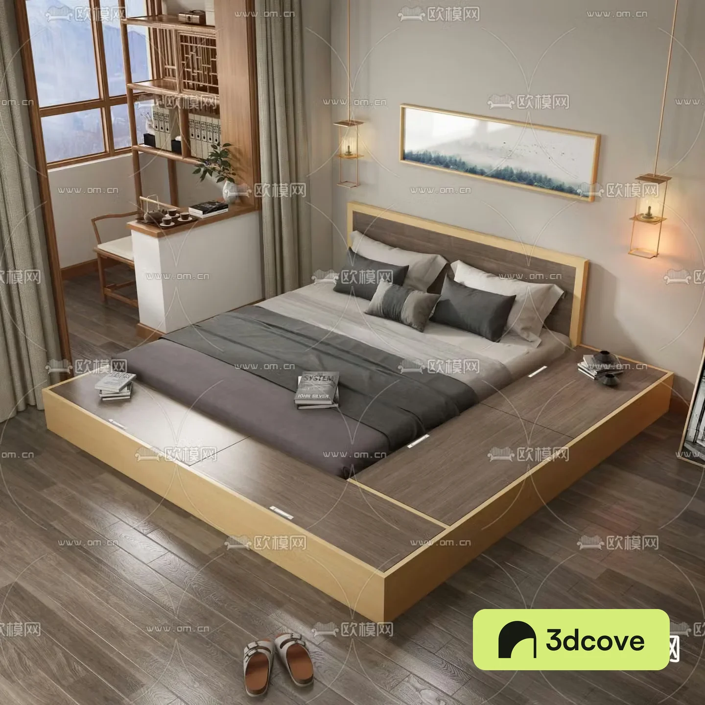 Modern Japanese tatami bed