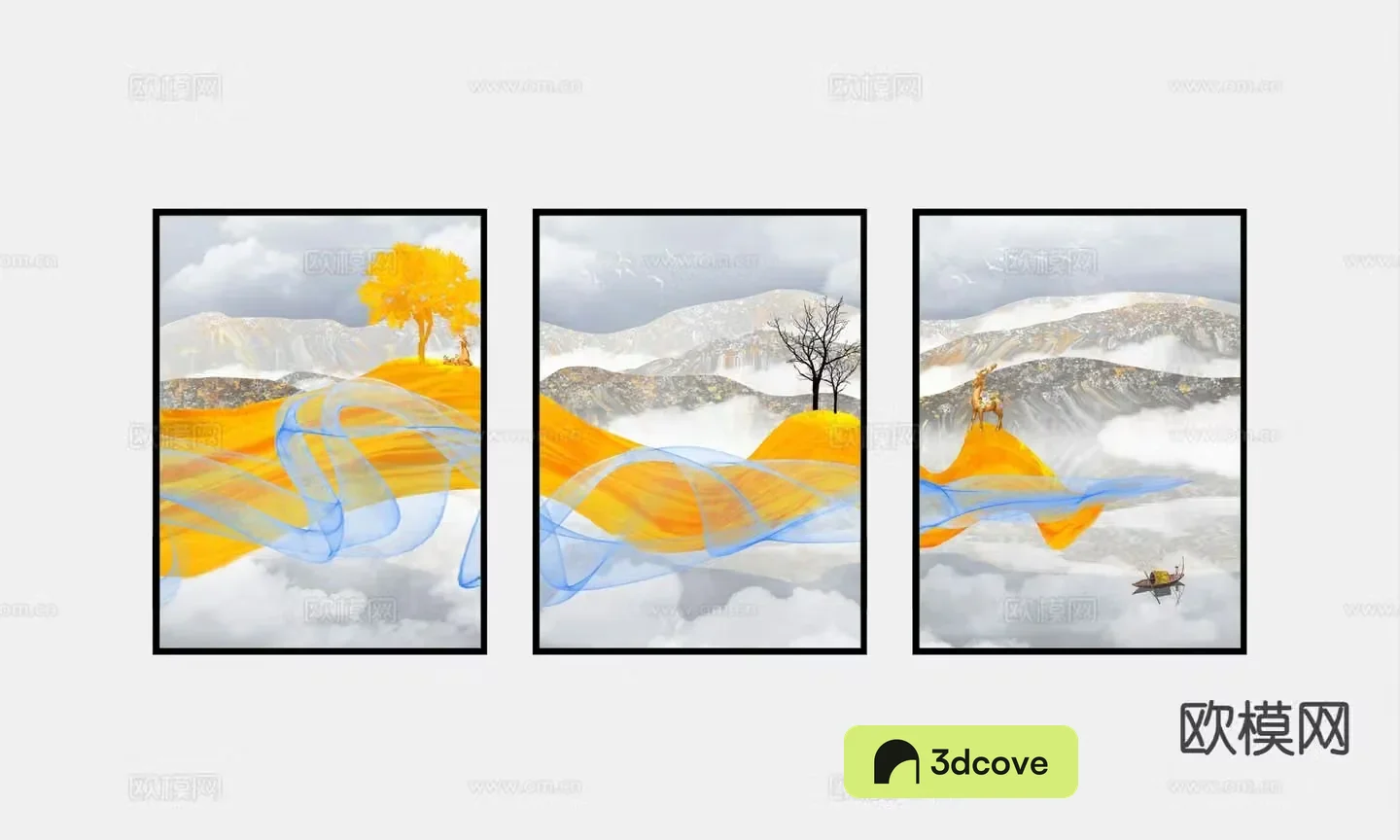 New Chinese style landscape painting decorative painting