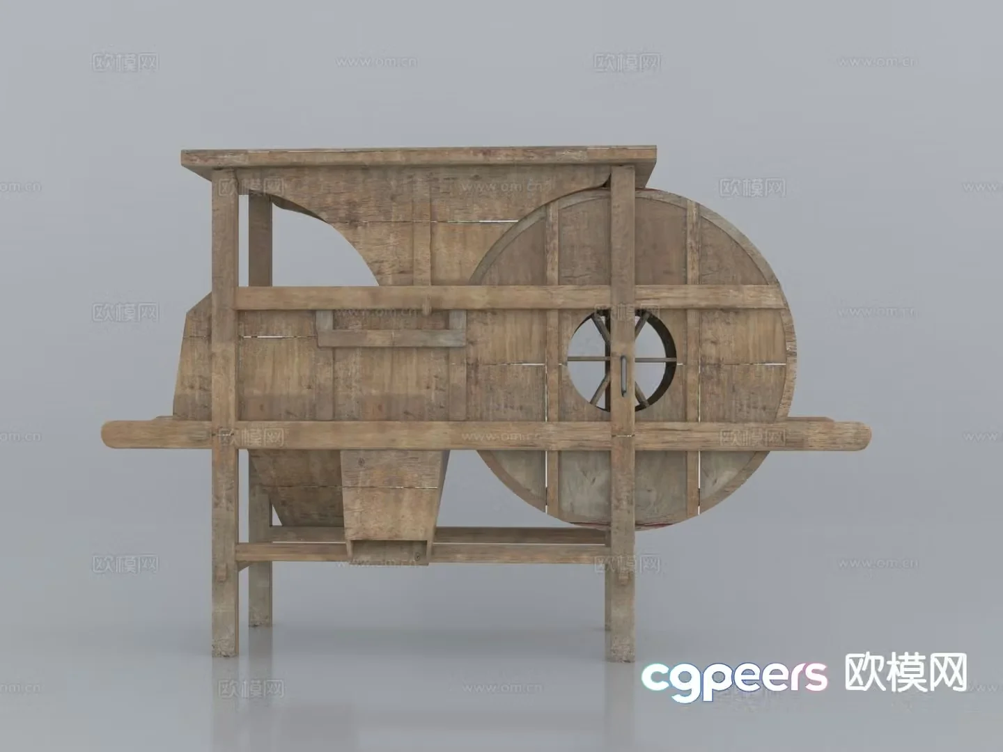 Chinese farm tools grain fan 3D model