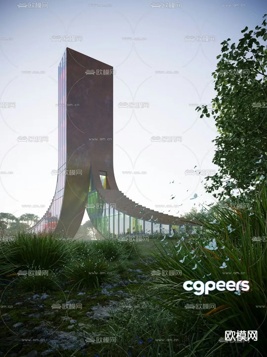 Landscape Tower Watchtower 3D Model