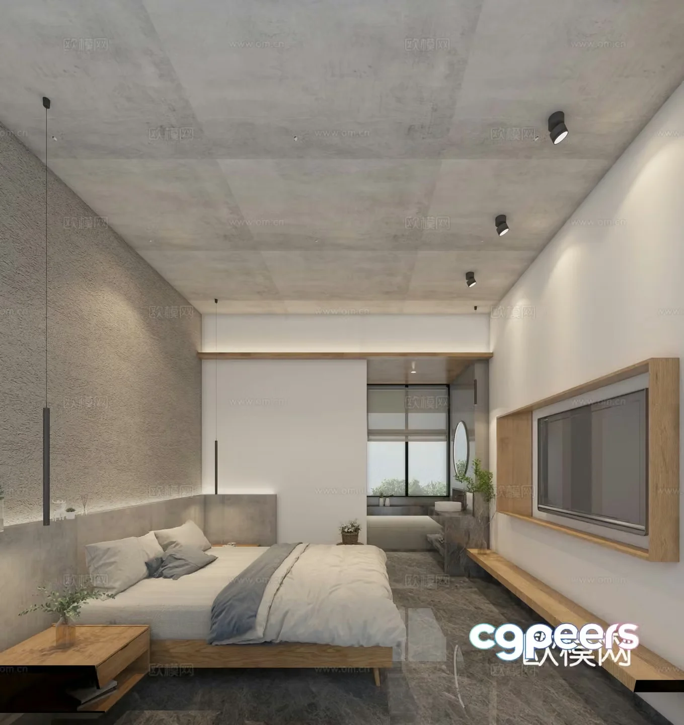 Wabi Sabi B&B Bedroom Guest Room 3D Model