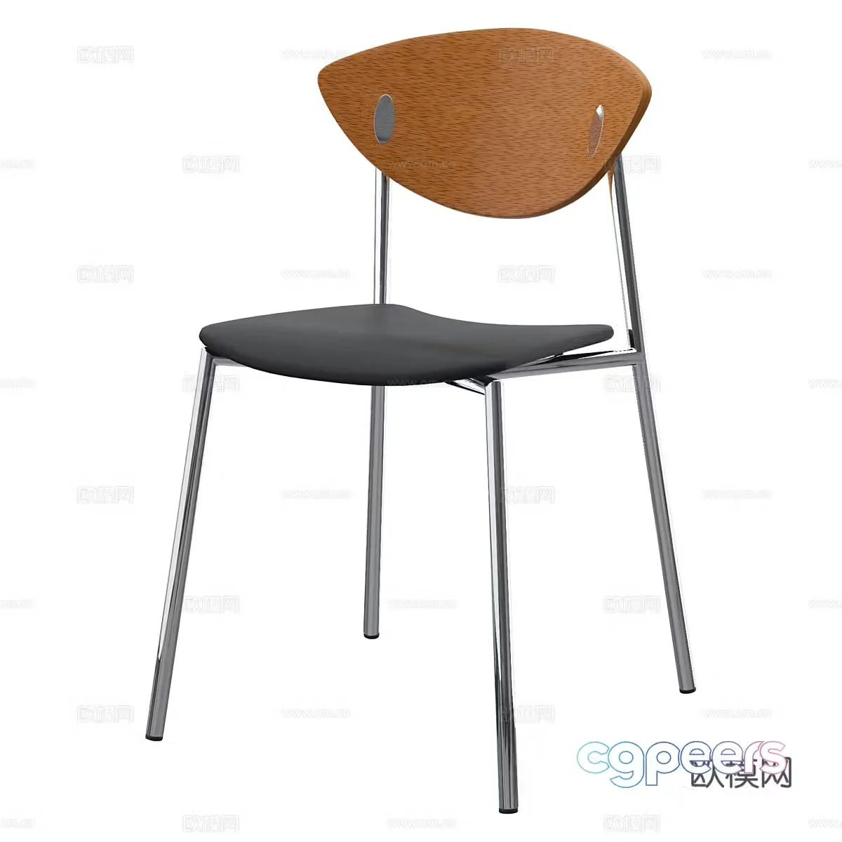 Nordic simple single chair Single chair Simple chair Leisure chair Stool 3d model