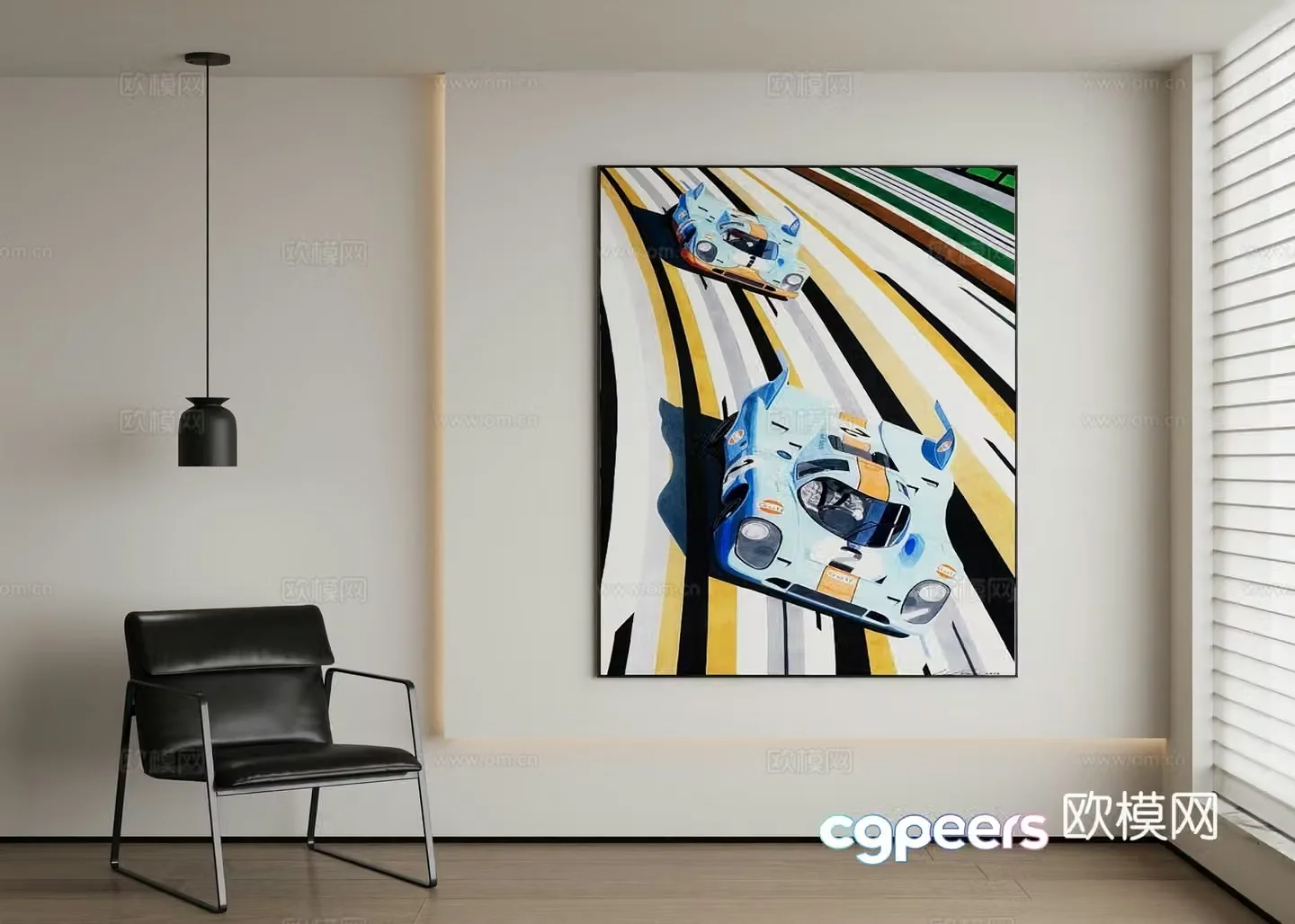 Modern decorative painting 3d model
