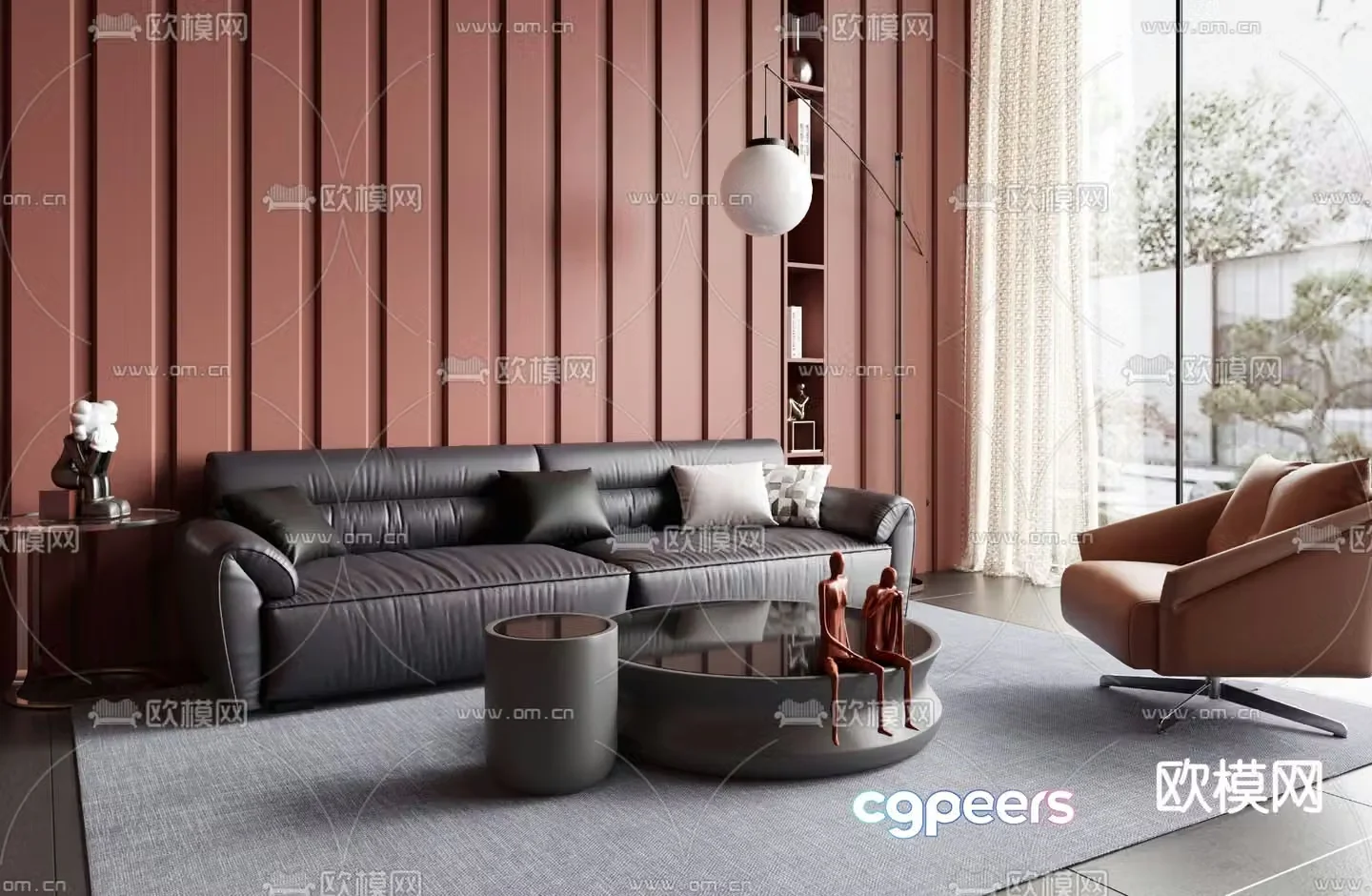 Modern sectional sofa 3d model