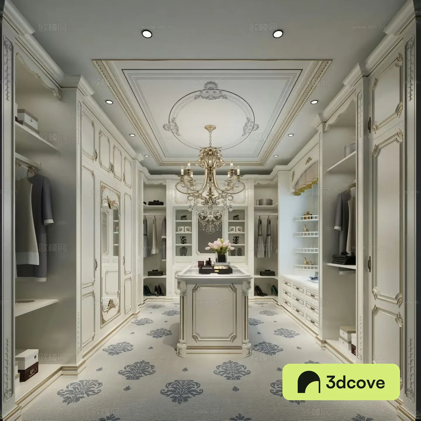 Simplified European cloakroom Wardrobe Clothes