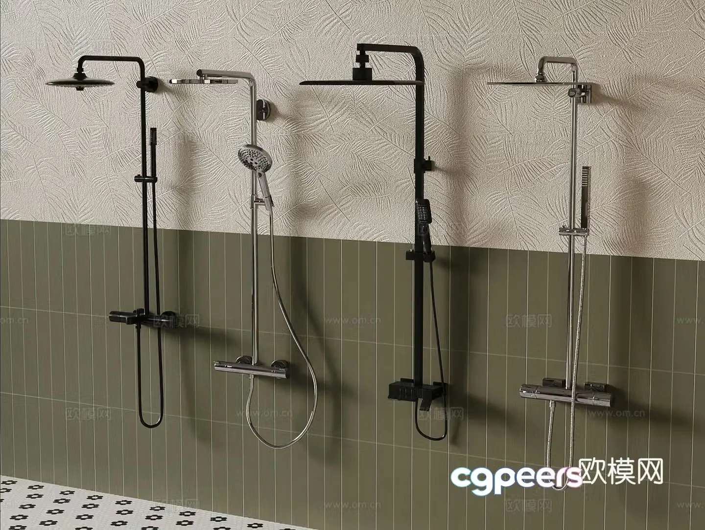 Modern shower combination shower 3d model