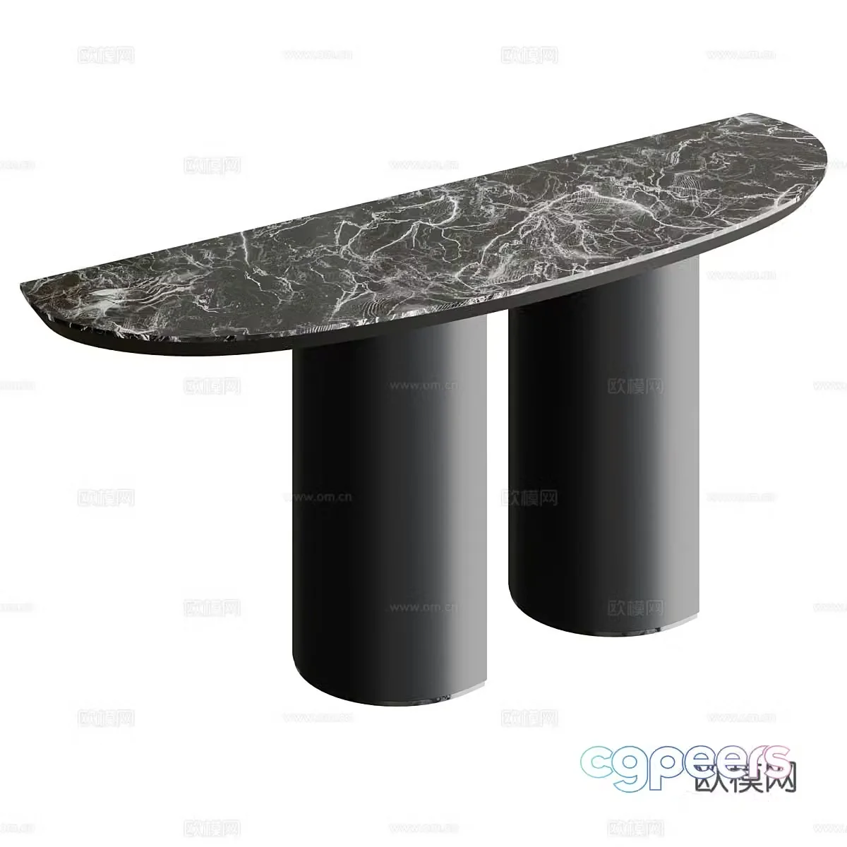 Art entrance hall Marble entrance hall Marble end viewing platform Stone strips Art entrance table 3D model