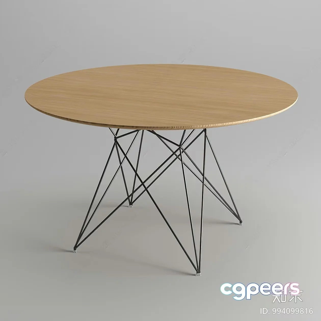 Simple Table With Metal Legs 3D Model – 22052 – VRAY Render