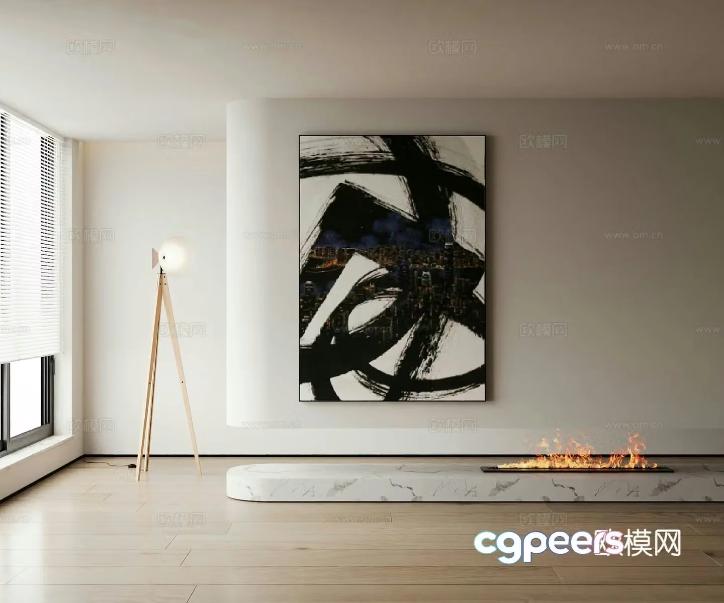 Modern decorative painting 3d model