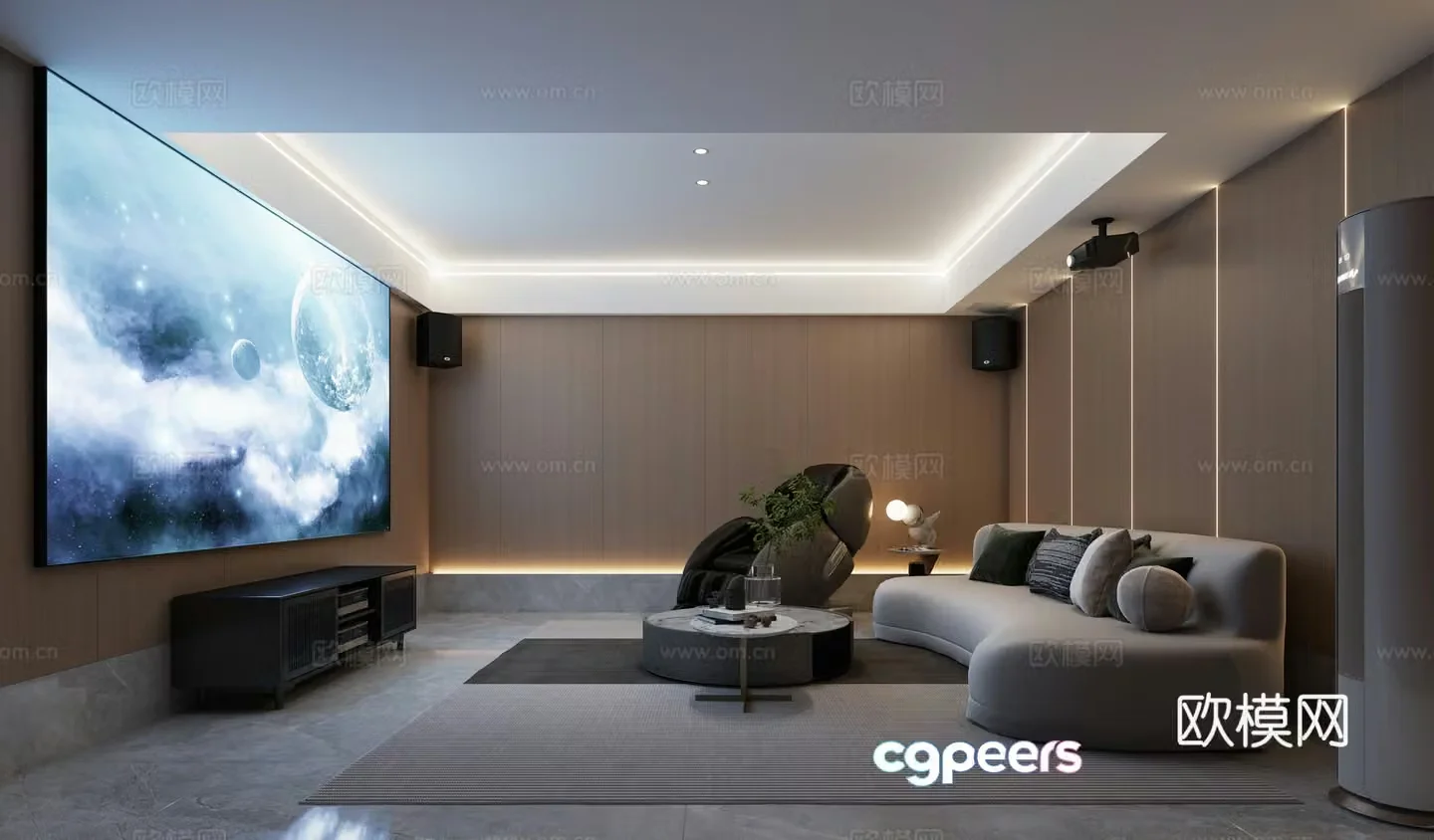 Home Audio and Video Room Villa Audio and Video Room Equipment Audio and Video Room Audio and Video Room Audio and 3D Model