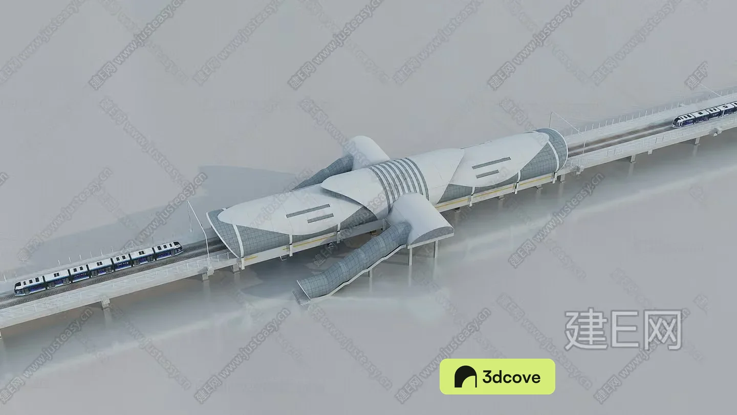 A Futuristic Train Station