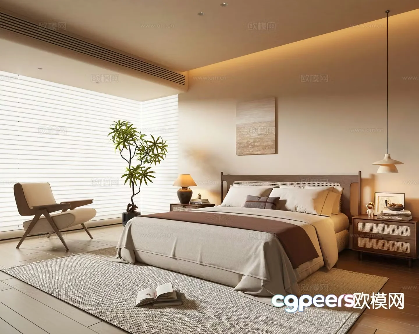 Medieval style bedroom master bedroom 3d model