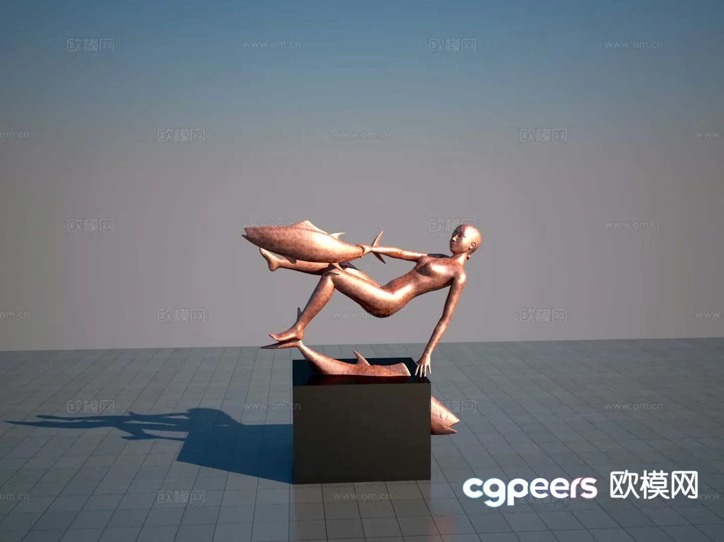 Yule Sculpture Abstract Figure Sculpture 3D Model