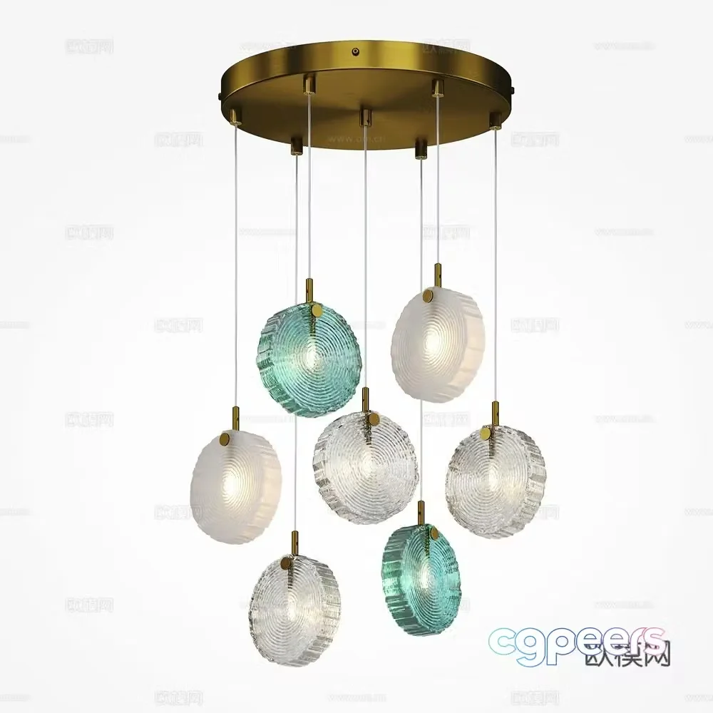 Modern Art Decorative Chandelier 3d Model