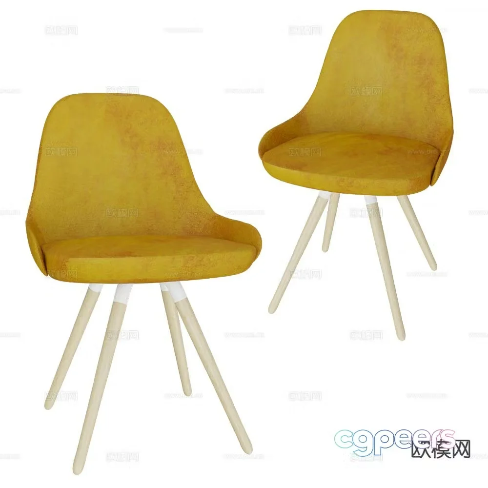 CANCIO Nordic chair dining chair 3d model