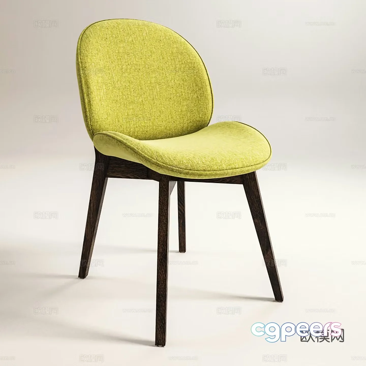 Modern leisure chair cloth chair book chair dining chair single chair 3d model