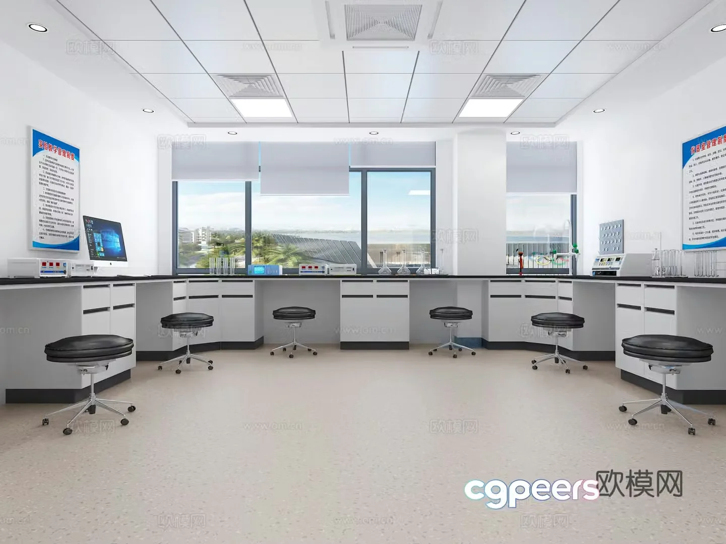 Modern laboratory 3d model