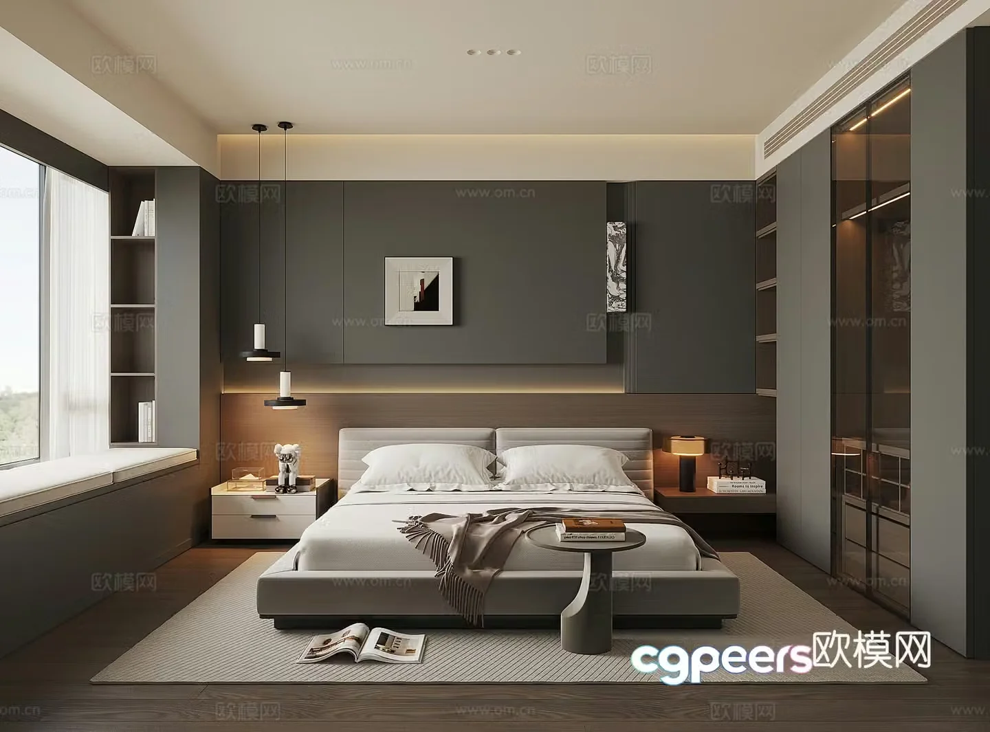 Modern home bedroom 3d model