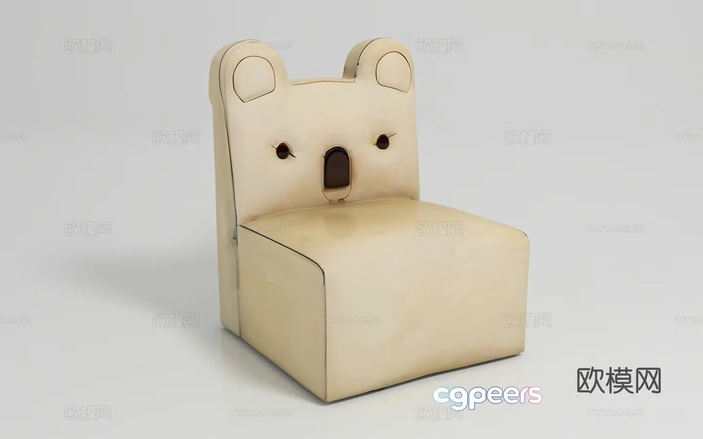 Cartoon chair stool creative ornaments decoration atmosphere props game animation beauty 3d model