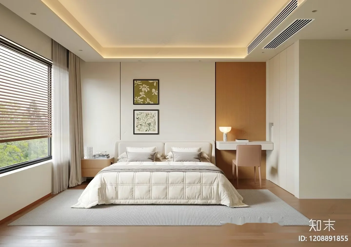 Cozy Bedroom 3D Model – 1687 – VRAY Render
