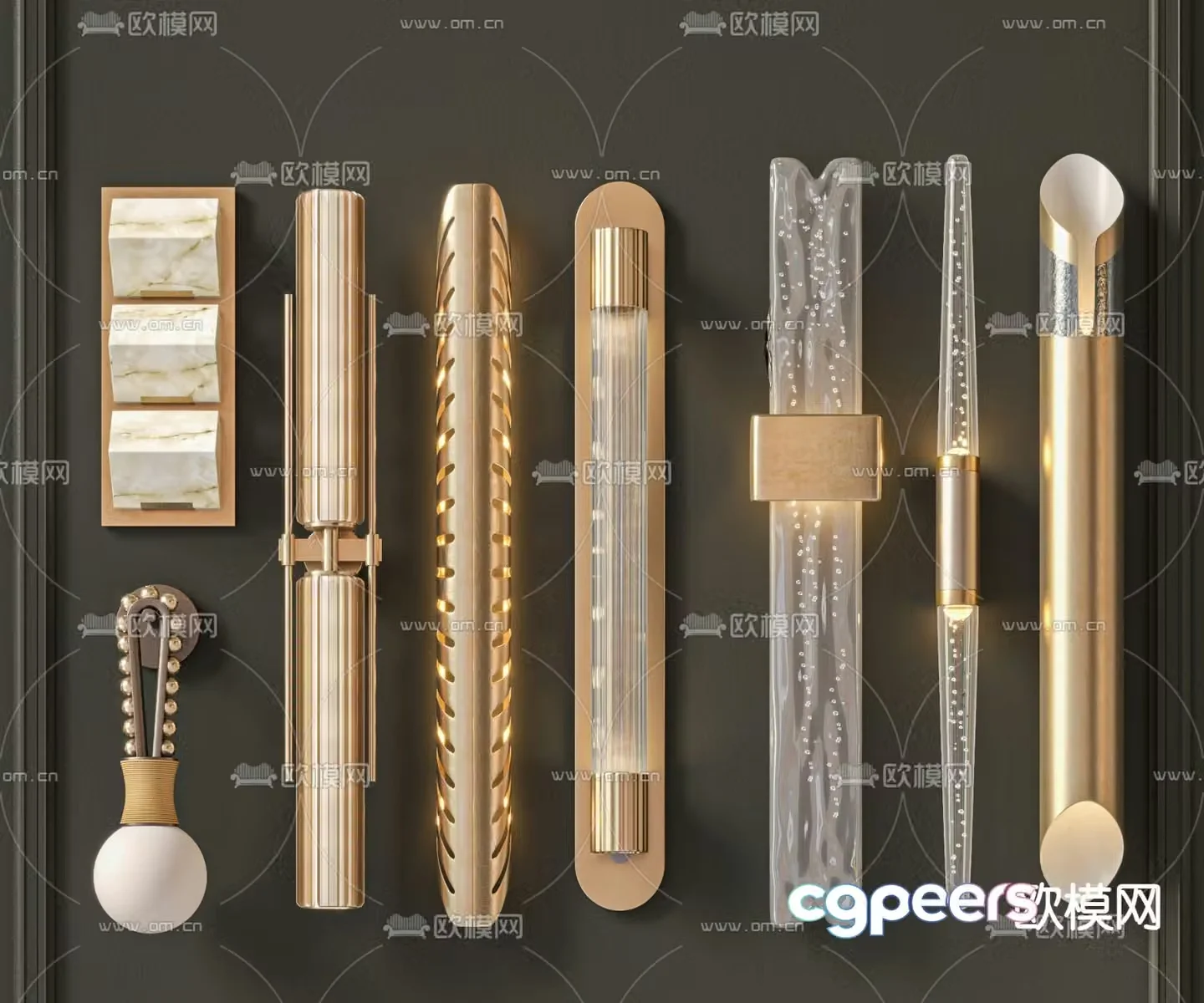 Light luxury wall lamp 3D model