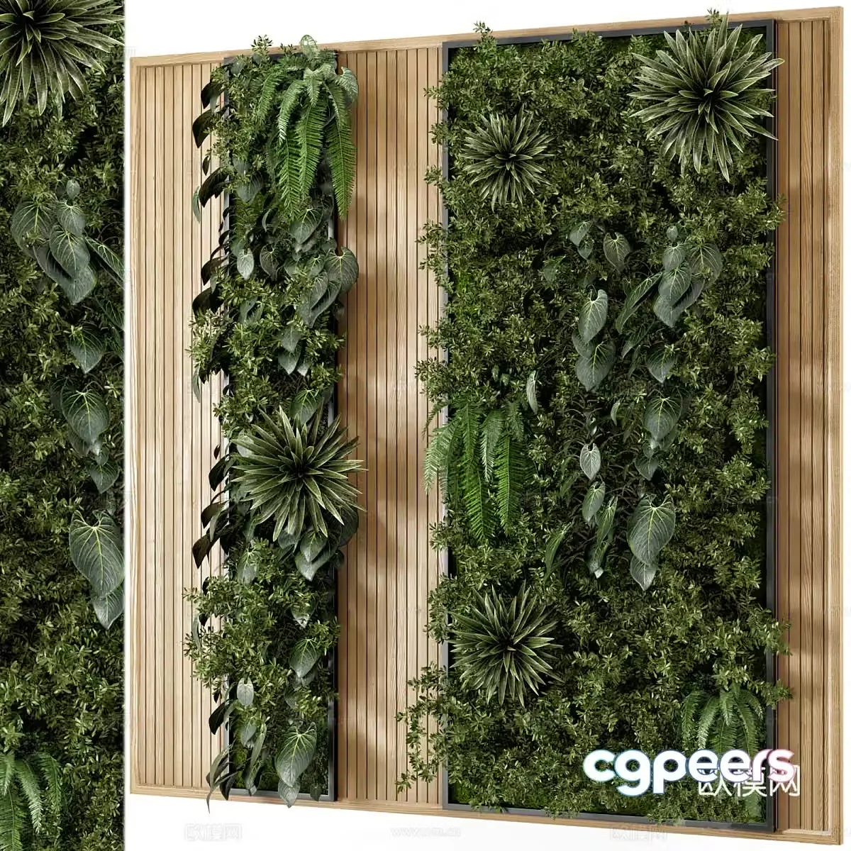 Green plant wall 3d model