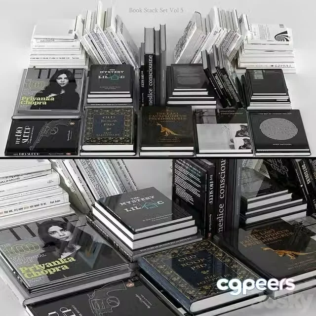 3ds Max Free – Book Stack Set Vol 5