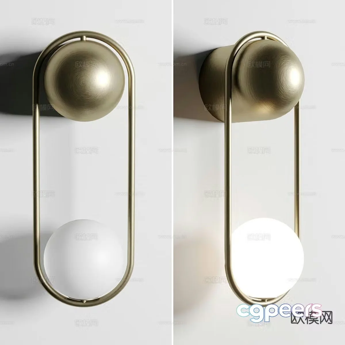 Light luxury wall lamp 3D model