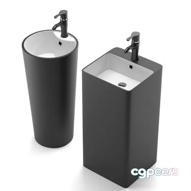 3ds Max Free – Floor standing sink MELANA MLN-B125BWM MLN-B126BWM