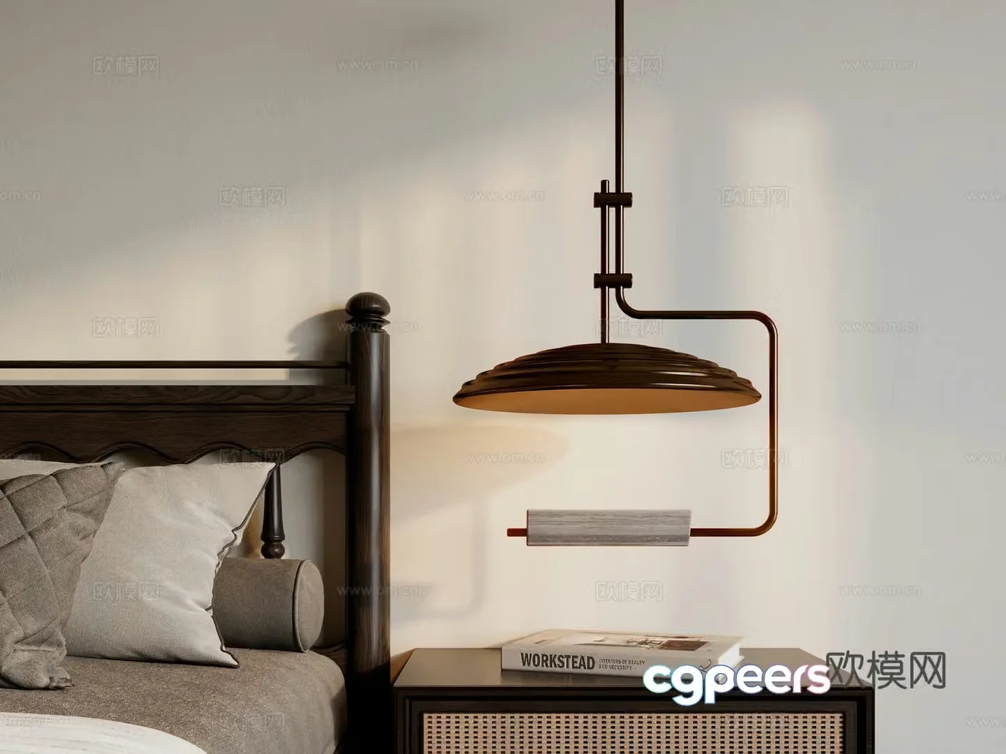 3D model of medieval style bedside chandelier