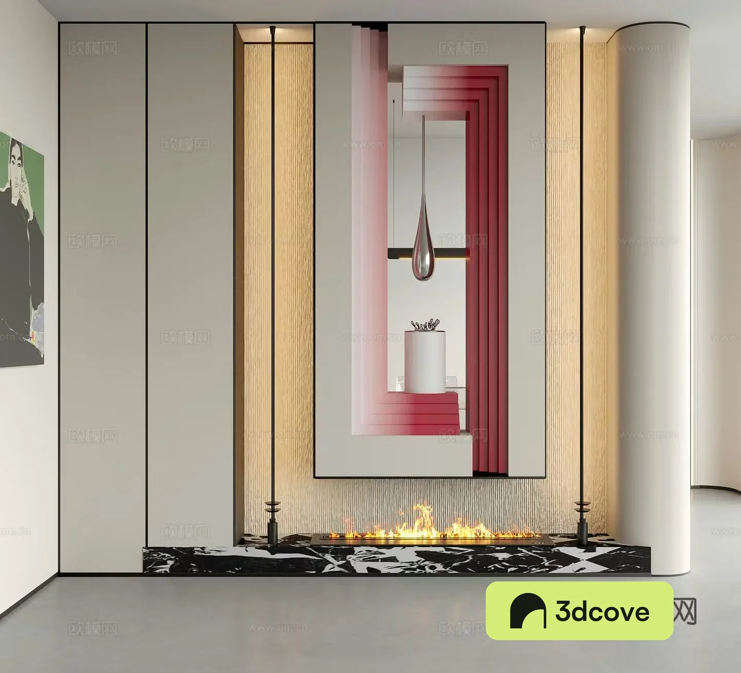 Modern decorative entrance door partition