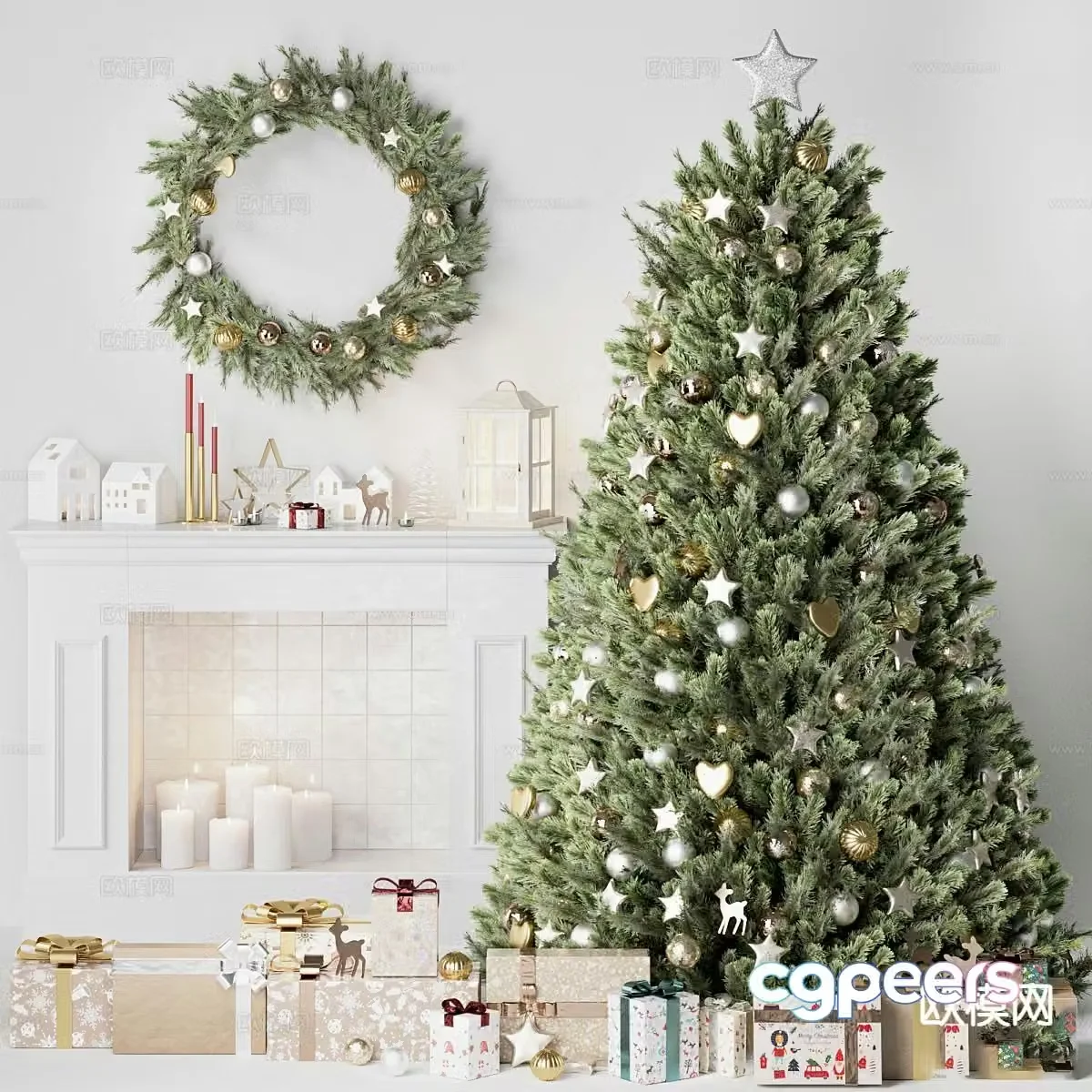 Christmas ornaments Christmas tree gift ornaments 3d model