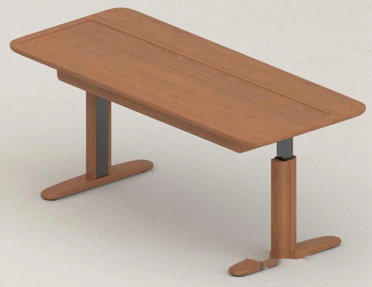 Wooden Table With Metal Legs 3D Model – 7762 – VRAY Render