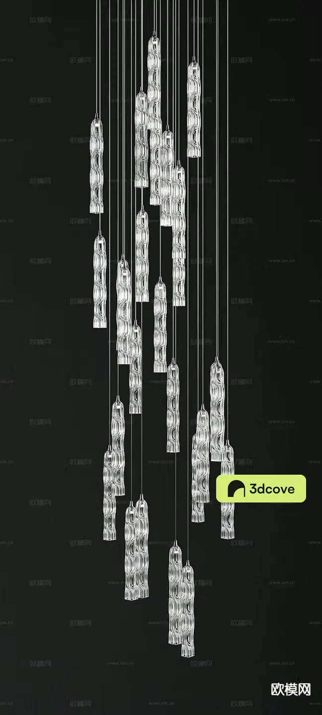 Modern crystal chandelier stair chandelier